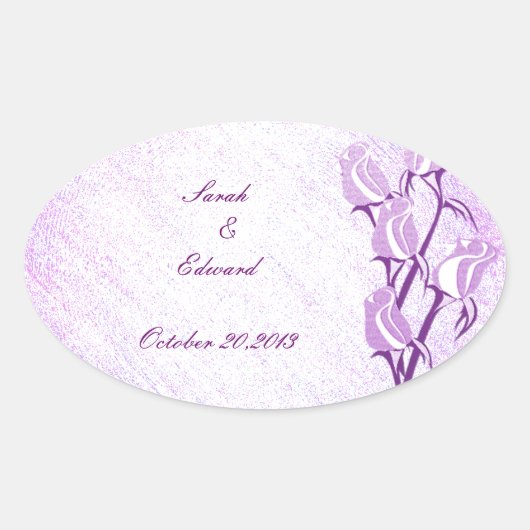 Lila Rose Save the Date Stickers (Vorderseite)