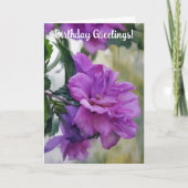 Lila Rose Sharon Blume Karte (Vorderseite)