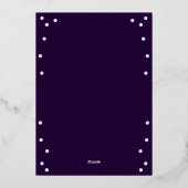 Lila Rose Silver Geometric Sweet 16 Folieneinladung (Rückseite)