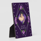 Lila Rose Silver Geometric Sweet 16 Fotoplatte (Seite)