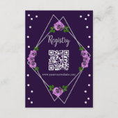 Lila Rose Silver Geometric Sweet 16 Registry Begleitkarte (Vorderseite)