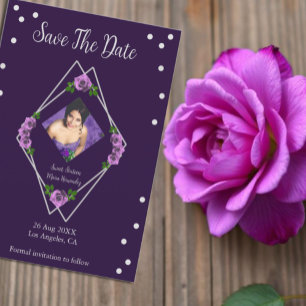 Lila Rose Silver Geometric Sweet 16 Save The Date