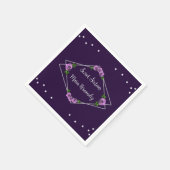 Lila Rose Silver Geometric Sweet 16 Serviette (Ecke)