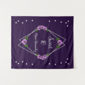 Lila Rose Silver Geometric Sweet 16 Wandteppich (Vorderseite (Horizontal))