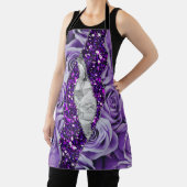 Lila Rose Silver Luxury Elegant Liquid Texture Schürze (InSitu)