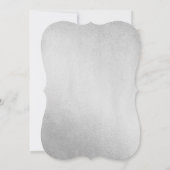 Lila Rose Silver Wonderland Quinceanera Einladung (Rückseite)