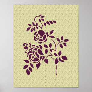 Lila Rose Stift Kunst, Dichtung und Musik Poster