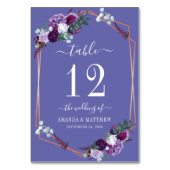 Lila Rose Tischnummer (Rückseite)