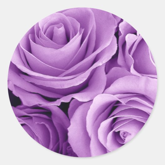LILA Rose - Umschlag Aufkleber Hochzeit (Vorderseite)