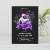 Lila Rose und Einladung des Schädels Halloween-Par (Stehend Vorderseite)