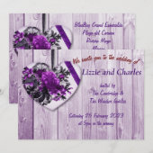 Lila Rose und Einladung zur Hochzeit (Vorne/Hinten)