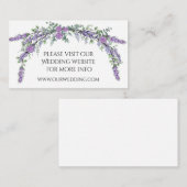 Lila Rose und Eukalyptus Begleitkarte (Vorne/Hinten)