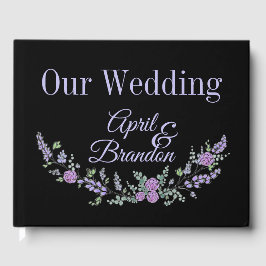 Lila Rose und Eukalyptus Gästebuch