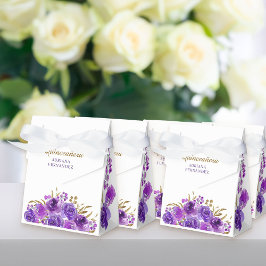 Lila Rose und Goldleaf Personalisiert Geschenkschachtel