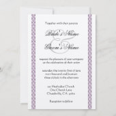 Lila Rose- und Hochzeitsankündigungen Einladung (Rückseite)