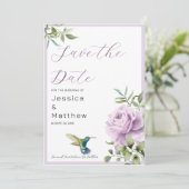 Lila Rose und Hummingbird Save The Date (Stehend Vorderseite)