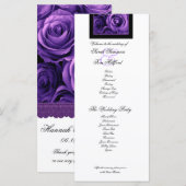 LILA ROSE und LILA LACE-Hochzeitsprogramm Programm (Vorne/Hinten)