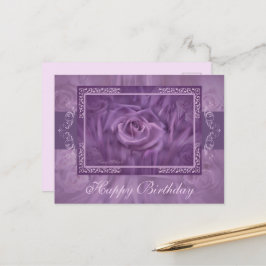 Lila Rose und Postkarte