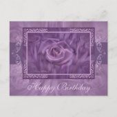 Lila Rose und Postkarte (Vorderseite)