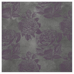 Lila Rose und Schreiben auf Grau Stoff