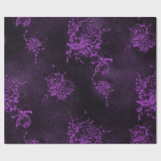 Lila Rose und Spritzer zu Lila Geschenkpapier (Flach)