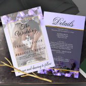Lila Rose Vellum Overlay Einladung zur Hochzeit