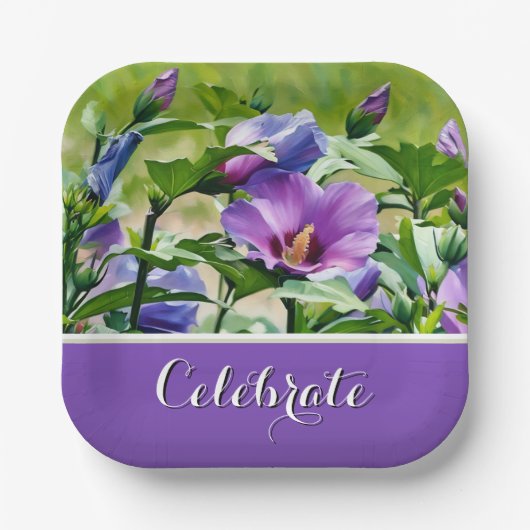 Lila Rose von Sharon - Celebrate Paper Plate Pappteller (Vorderseite)