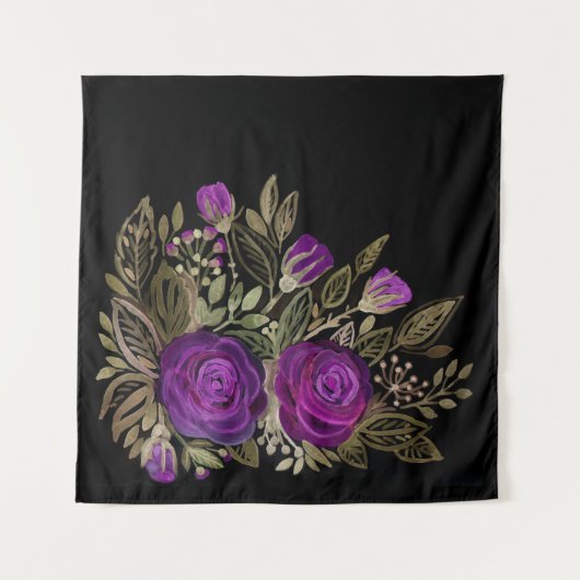 Lila Rose Wandteppich (Vorderseite (Horizontal))