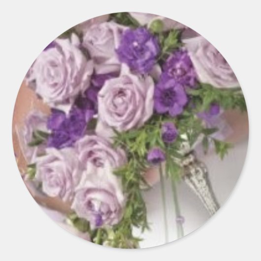 Lila Rose Wedding Bouquet Umschlag Aufkleber Stick (Vorderseite)