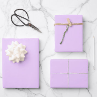 Lila Rose Weich weißes, helles Pastell, Farbwra Geschenkpapier Set