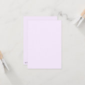 Lila Rose Weich weißes, helles Pastell Solid Color Karte (Vorderseite/Rückseite Beispiel)