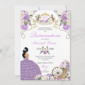 Lila Rose Western Charro Cowgirl Quinceañera Einladung (Vorderseite)