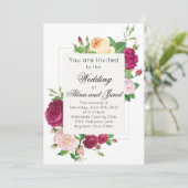 Lila Rose zur Einladung von White Wedding (Stehend Vorderseite)