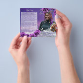 Lila Rosen Beerdigungsprogramm Flyer (Gruppe)