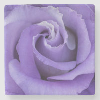 Lila Rosen-Blumen-Stein-Untersetzer