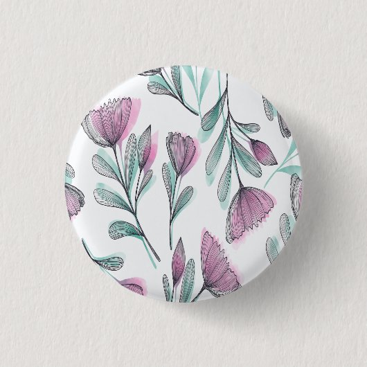 Lila Rosen Button (Vorderseite)