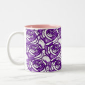 Lila Rosen-Entwurfs-Tasse Zweifarbige Tasse (Links)