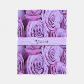 Lila Rosen Fleecedecke (Vorderseite)