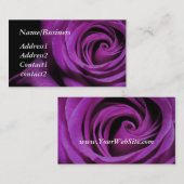 Lila Rosen-Geschäfts-Karte Visitenkarte (Vorne/Hinten)