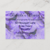 Lila Rosen-Geschäfts-Karte Visitenkarte (Rückseite)