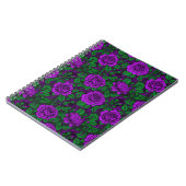 Lila Rosen Notizblock (Linke Seite)