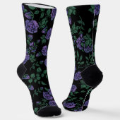 Lila Rosen Socken (Gewinkelt)