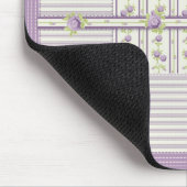 Lila Rosen-Steppdecke Mousepad (Ecke)