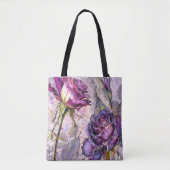 Lila Rosen-Tasche Tasche (Vorderseite)
