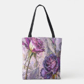 Lila Rosen-Tasche Tasche (Rückseite)