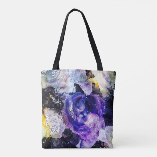 Lila Rosen-Tasche Tasche (Rückseite)