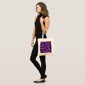 Lila Rosen-Tasche Tragetasche (Vorderseite (Model))