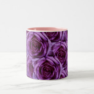 Lila Rosen-Tasse Zweifarbige Tasse