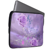 Lila Rosen u. Musik 13" Laptop-Hülse Laptopschutzhülle (Vorne Rechts)