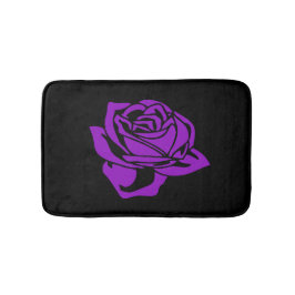 Lila Rosen-und Schwarz-Bad-Matte Badematte
